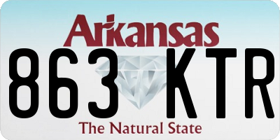 AR license plate 863KTR