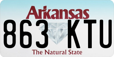 AR license plate 863KTU