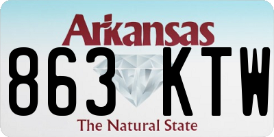 AR license plate 863KTW