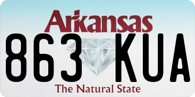 AR license plate 863KUA