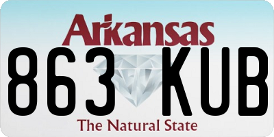 AR license plate 863KUB