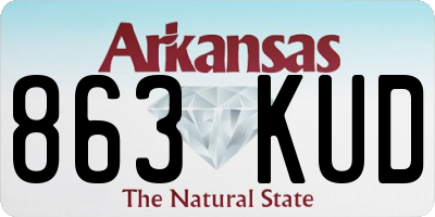 AR license plate 863KUD