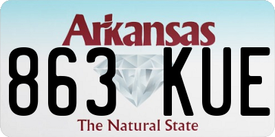 AR license plate 863KUE