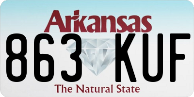 AR license plate 863KUF