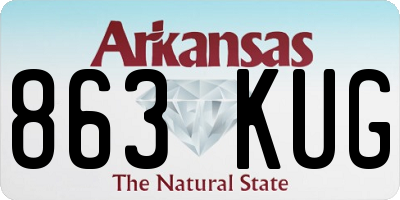 AR license plate 863KUG