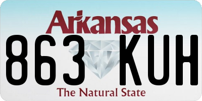 AR license plate 863KUH