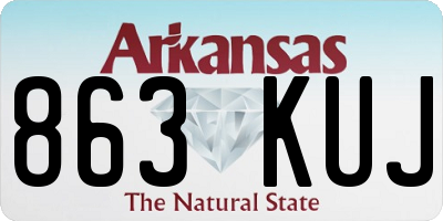 AR license plate 863KUJ