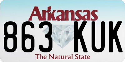 AR license plate 863KUK