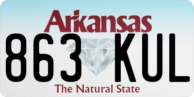 AR license plate 863KUL