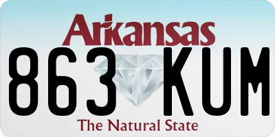 AR license plate 863KUM