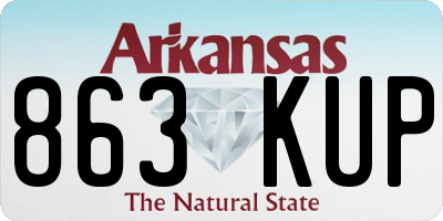 AR license plate 863KUP
