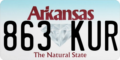 AR license plate 863KUR