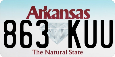 AR license plate 863KUU