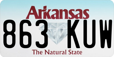 AR license plate 863KUW