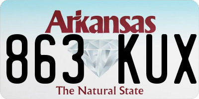 AR license plate 863KUX