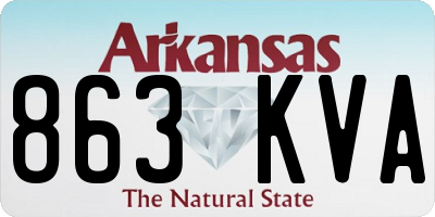 AR license plate 863KVA