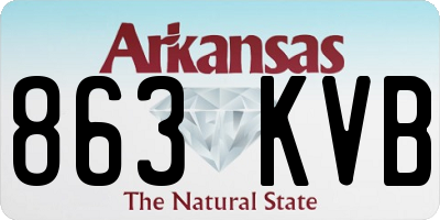 AR license plate 863KVB