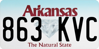 AR license plate 863KVC