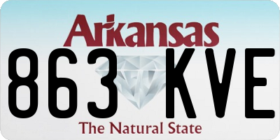 AR license plate 863KVE