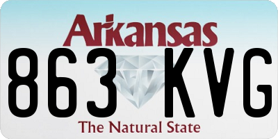 AR license plate 863KVG