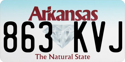 AR license plate 863KVJ
