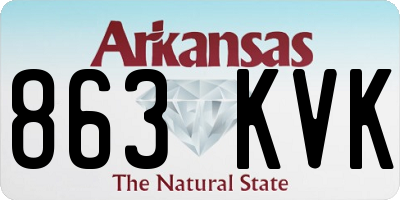 AR license plate 863KVK