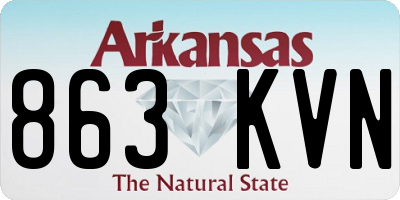 AR license plate 863KVN