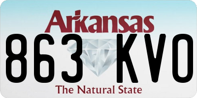 AR license plate 863KVO