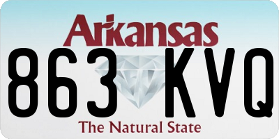 AR license plate 863KVQ