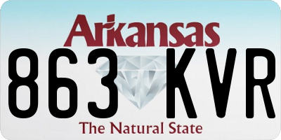 AR license plate 863KVR