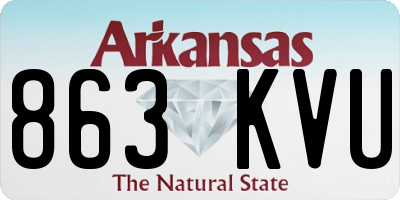 AR license plate 863KVU
