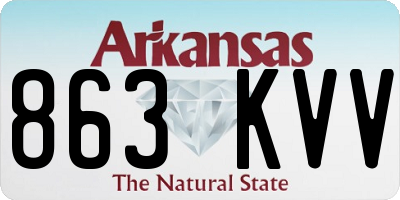 AR license plate 863KVV