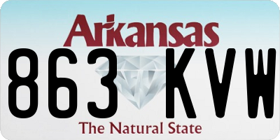 AR license plate 863KVW