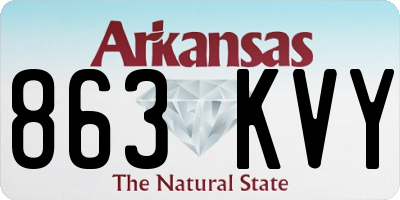 AR license plate 863KVY