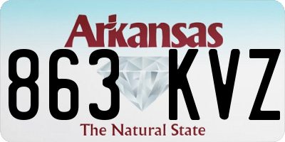 AR license plate 863KVZ