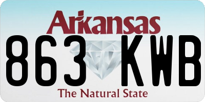 AR license plate 863KWB