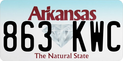 AR license plate 863KWC