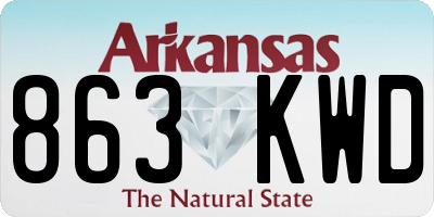 AR license plate 863KWD