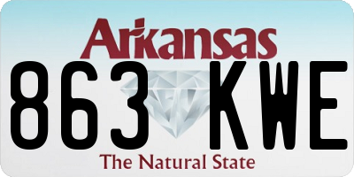 AR license plate 863KWE