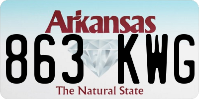 AR license plate 863KWG