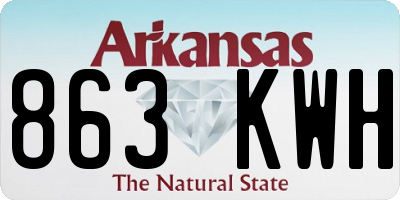 AR license plate 863KWH
