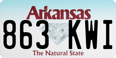 AR license plate 863KWI