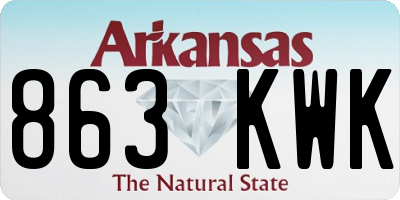 AR license plate 863KWK
