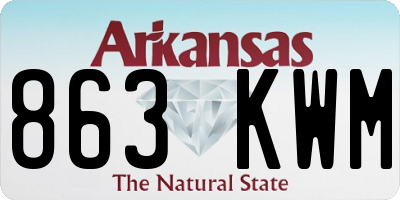 AR license plate 863KWM