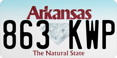 AR license plate 863KWP
