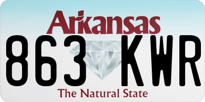 AR license plate 863KWR