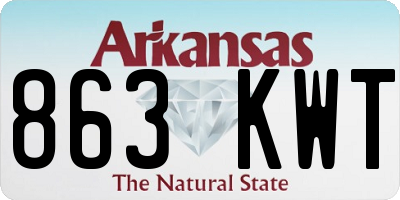 AR license plate 863KWT