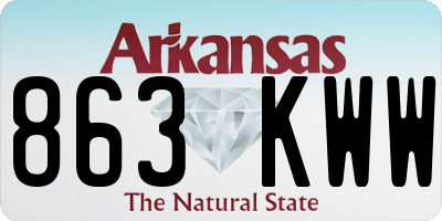 AR license plate 863KWW