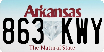 AR license plate 863KWY
