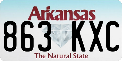 AR license plate 863KXC